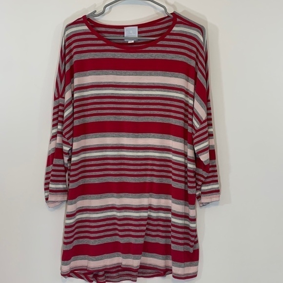 𝅺sunday Striped Top Sz 1X - Picture 1 of 3